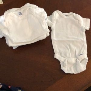 White Newborn Gerber Onesies